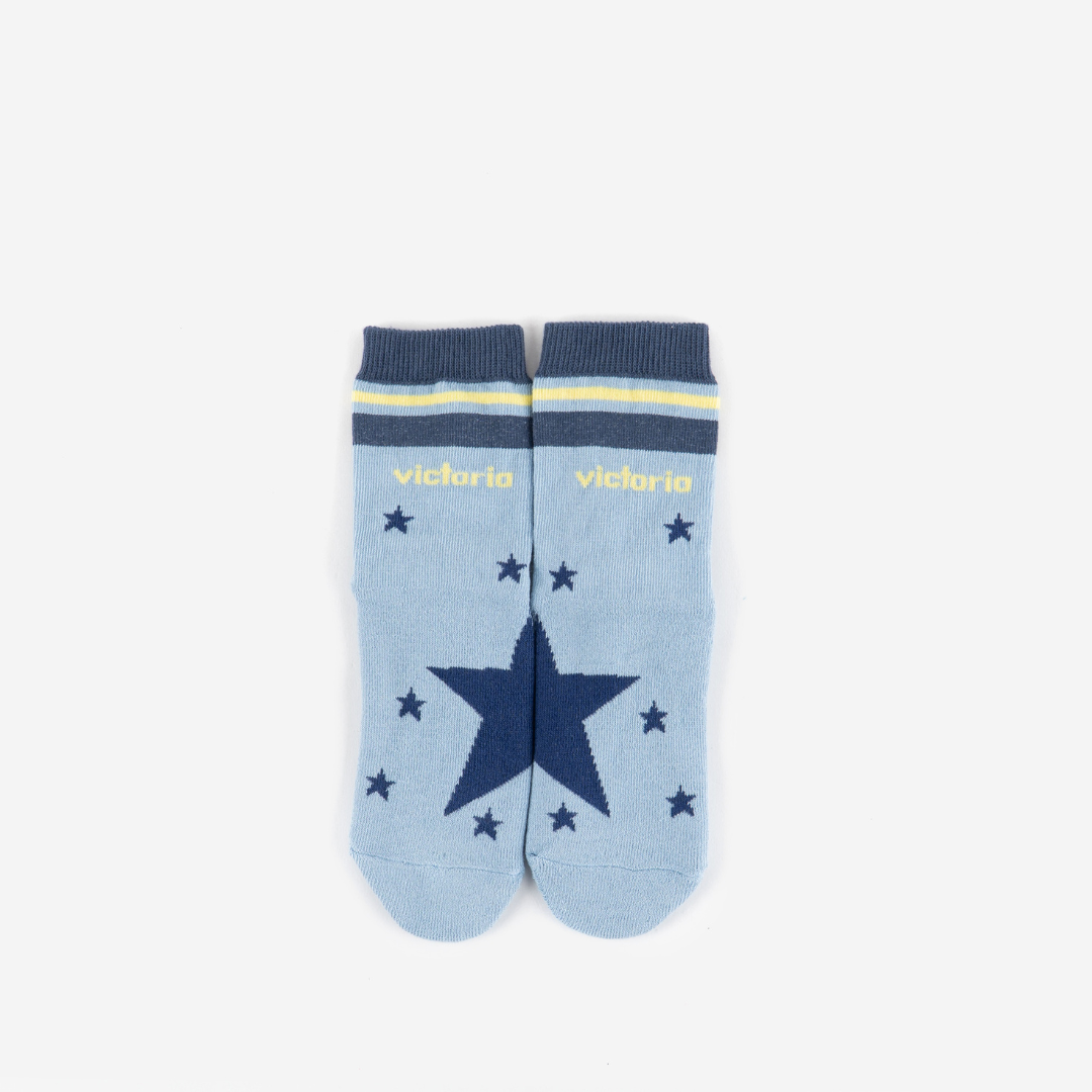 Victoria Calcetín Barefoot Algodón Antideslizante Dibujos Azul - Imagen 4