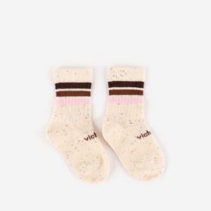 Victoria Calcetín Barefoot Algodón Jaspeado Rosa